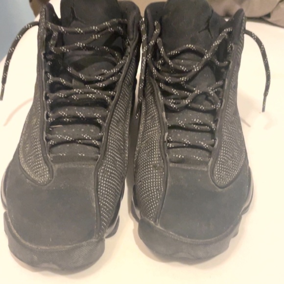 good condition air jordan black cat 13s